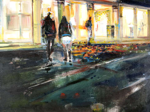 Strip mall evening 2