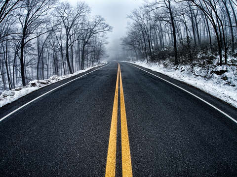 Winter roadscape