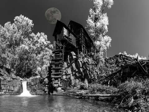 Full moon the crystal mill colorado