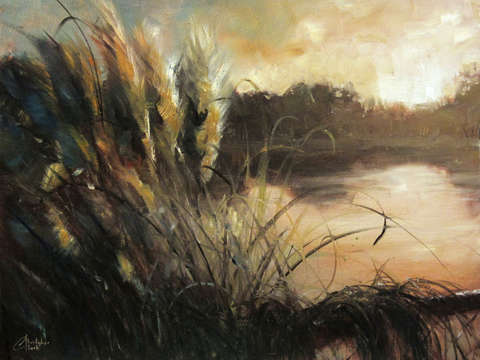 Central Park – the Lake at Sunset