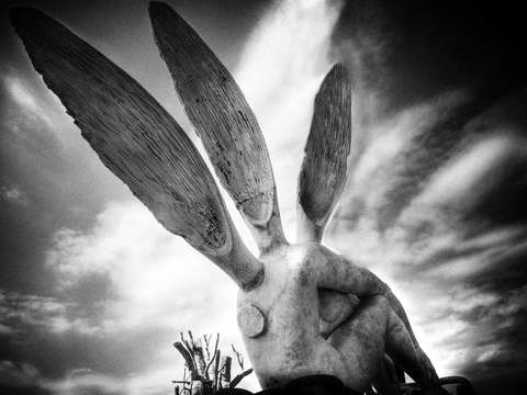 Fallen angel statue