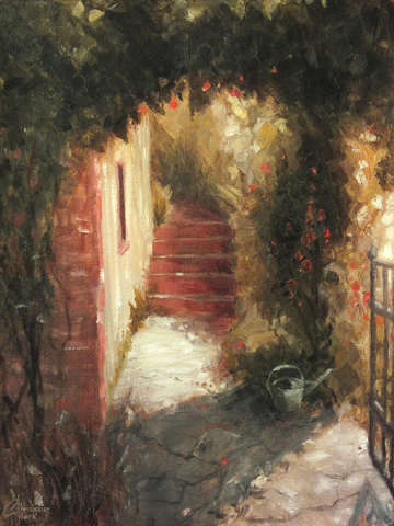 Florence italy path to the olive orchard