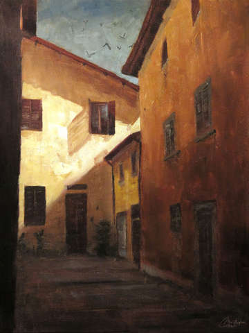 Florence italy quiet alleyway