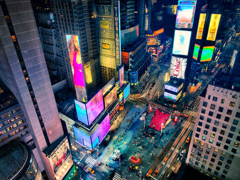 Times square from up high