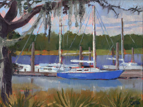 Sailboats and spanish moss