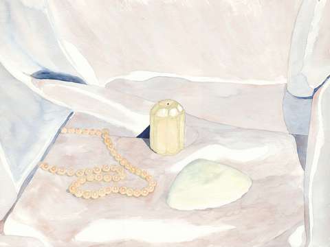 White objects on white