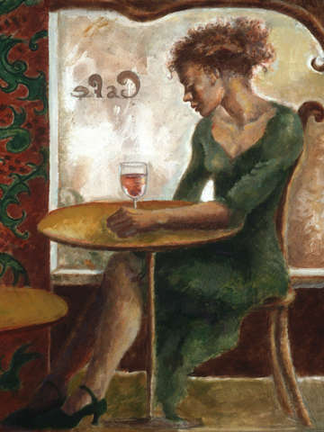 Woman In A Paris Cafe