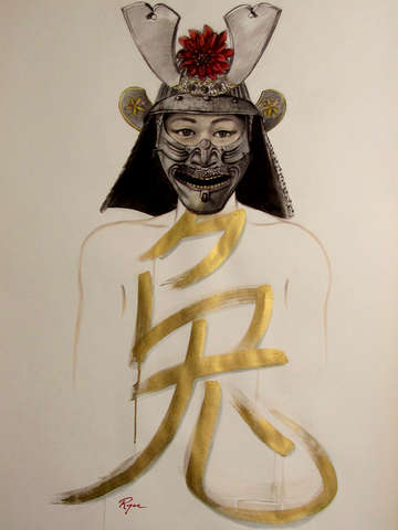 Hare in lion helmet
