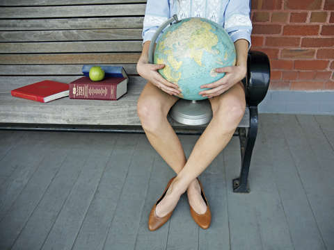 World in her hands
