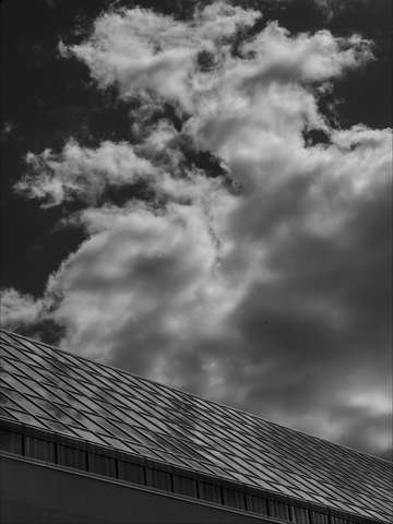 Clouds and glass