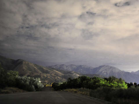 Salt lake valley wasatch mountains at night