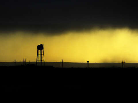 Stormy water tower