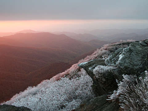 Craggy rime ice