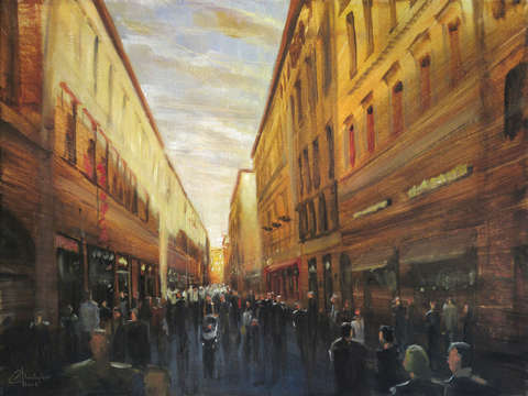 Florence-italy-bustling-alleyway-ii
