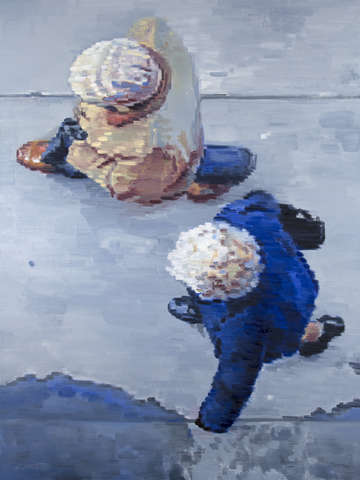 Old couple walking in paris 2