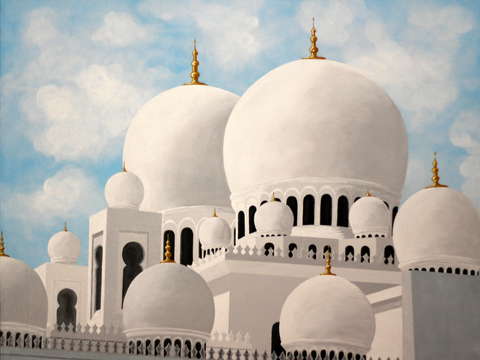The grand mosque at abu dhabi