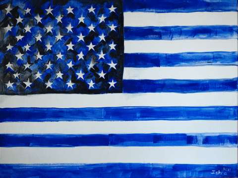 Blue american flag