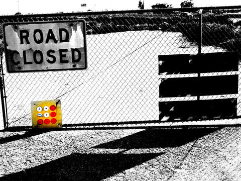 Urban road closed