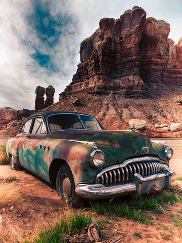 American made old buick in the southwest usa