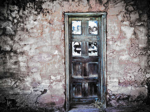 Door in stucco