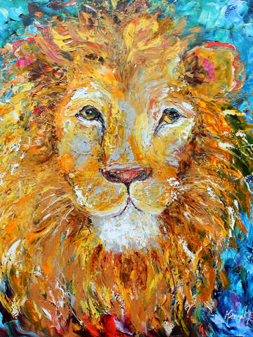 Portrait of a lion