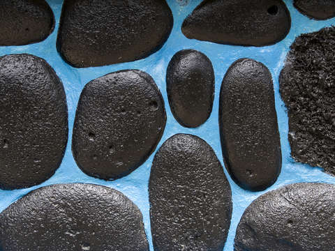 Black blue wall