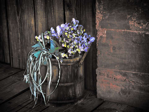 Bucket of flowers