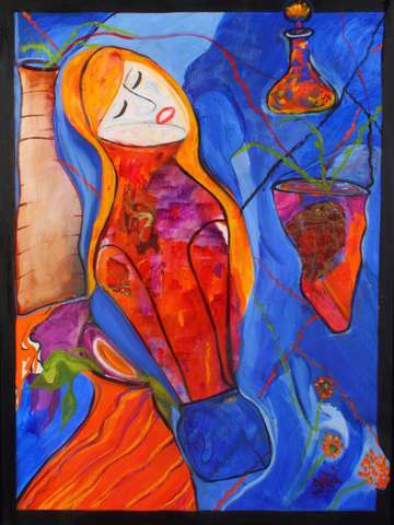 Lady with vases
