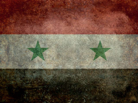 Syrian arab republic state flag