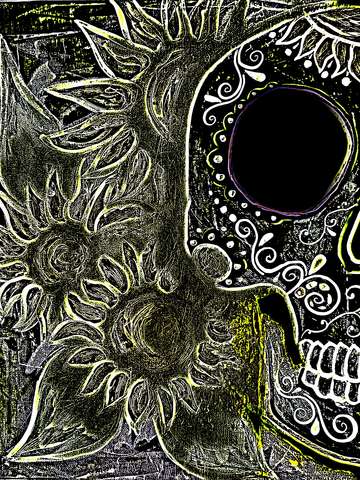 Sunflower skull
