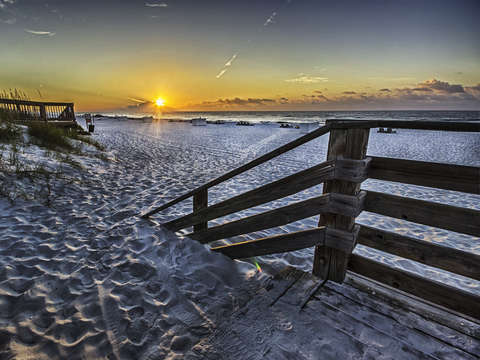 Sand covered steps