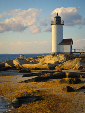 Annisquam lighthouse at sunset