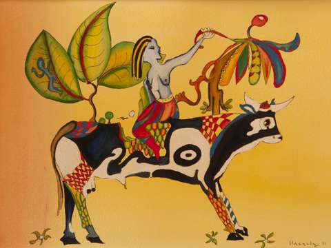 Lady on Bull