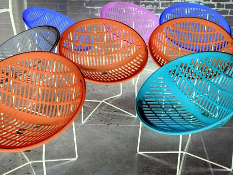 Multicolored summer chairs
