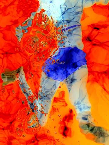 Swimming in orange soup