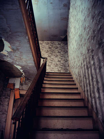 Blue staircase