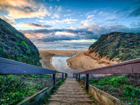Montara beach stairs