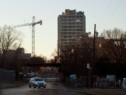 Brick street crane