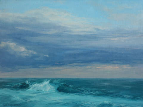 Surf at sunset