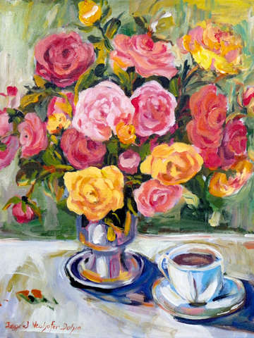 Red and pink roses