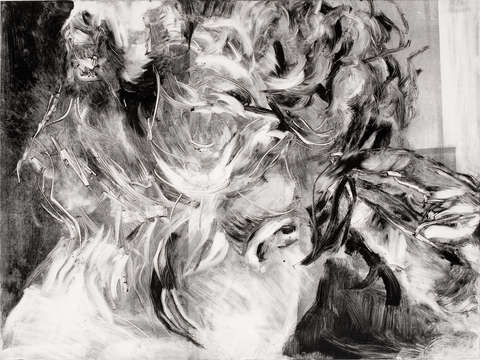 Self portrait hands and hair v