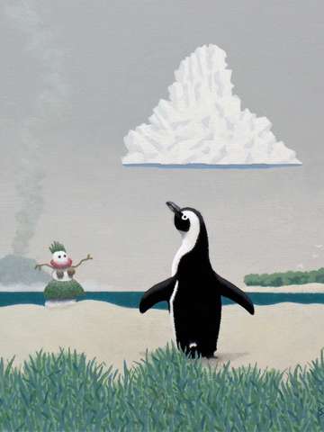 Penguin dreams ice