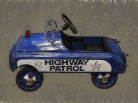 Highway patrol pedal car