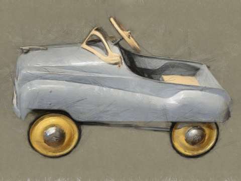 Antique pedal car