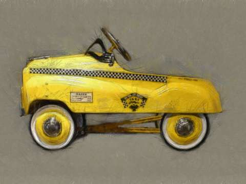 Taxi cab pedal car