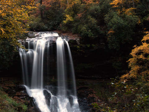 Dry falls in autumn
