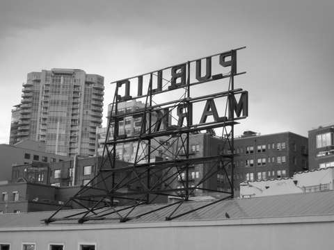 Seattle public market sign