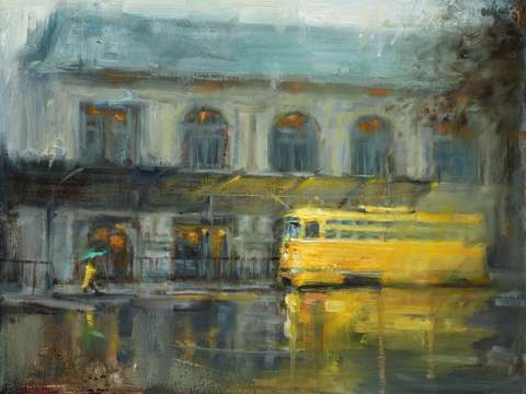 Yellow street car