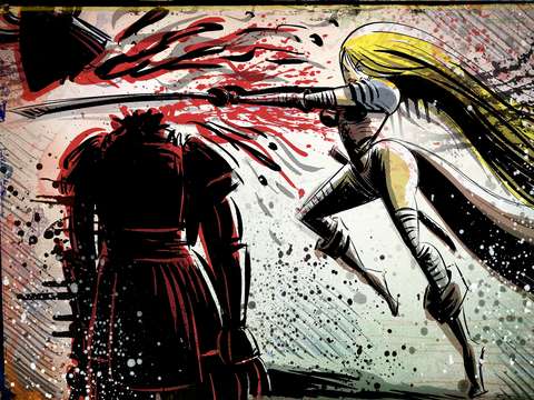 Girl vs samurai
