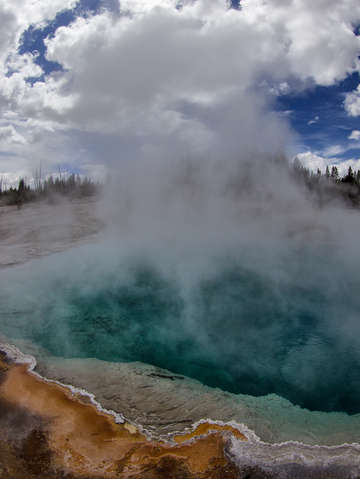 Black pool hot spring